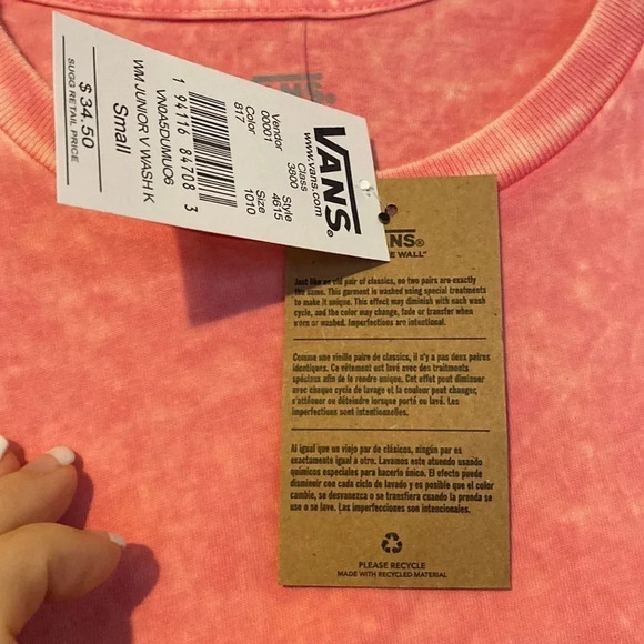 VANS OFF THE WALL TIE DYE KNOTTED FRONT S NWT - Picture 6 of 7